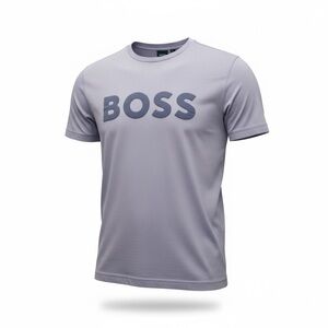 Boss Men’s Grey Short-Sleeve Logo Tee, Brand New w Tags